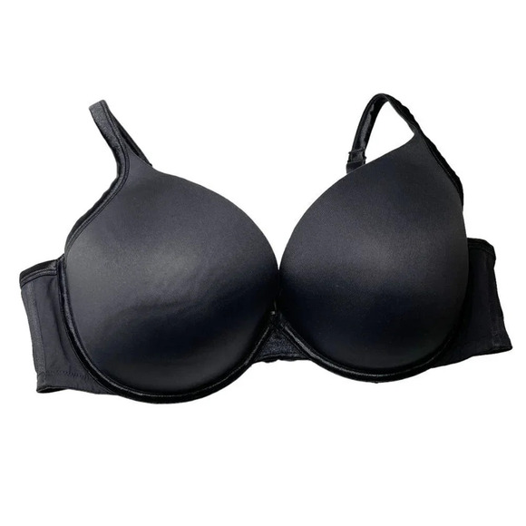 Cacique - Lane Bryant Black Smooth Boost Plunge Underwire Bra Women's Size 44DD - Picture 2 of 6